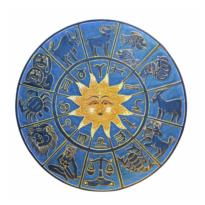 Zodiac with sun isolated included clipping path