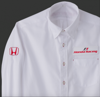 F1ホンダレーシング クルーレプリカシャツ長袖(綿100%、S～L)10,584円(税込) ※一部仕様変更の可能性があります。※半袖10,260円(税込)もあります。※数量限定です。