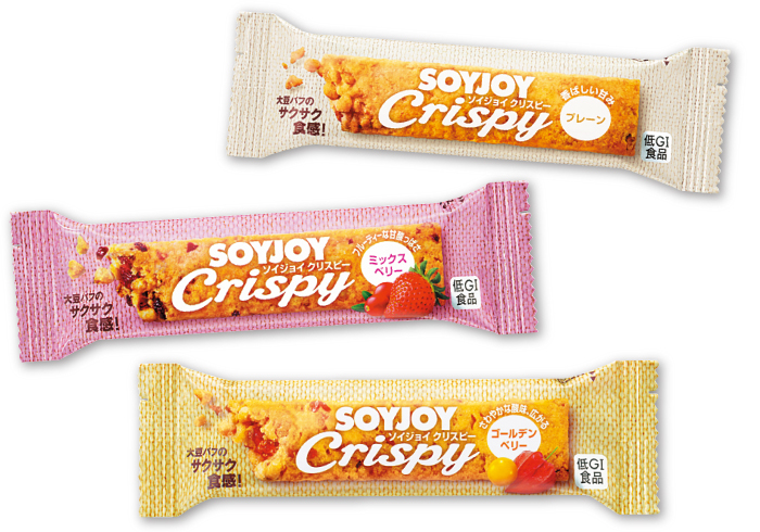 全3種類の新感覚大豆バー『SOYJOY Crispy』