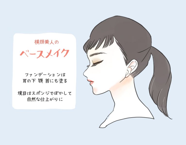 やべ 見とれちゃう 男が絶対好む 横顔美人メイク How To イラスト 角侑子 Anew マガジンハウス