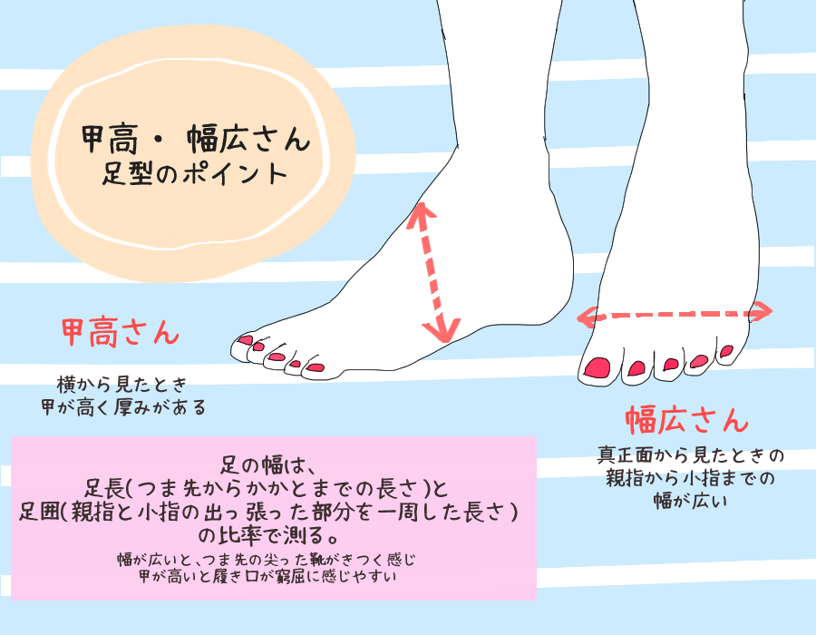 足のタイプ別 正しい靴の選び方 甲高 幅広さん 甲薄 幅狭さんは スタイリストの体型カバーテクニック術 64 イラスト 文 角侑子 Ananweb マガジンハウス