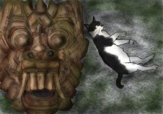 知りたくなかった怖い話 木彫りの魔除けと猫の不審死 関連は 13 文 イラスト 犬養ヒロ Ananweb マガジンハウス