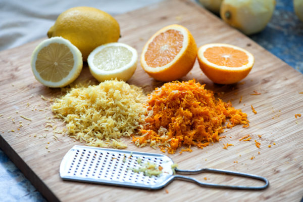 lemon and orange zest