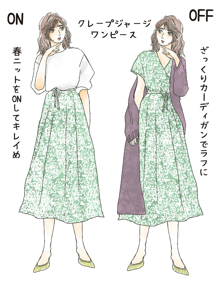 今から夏まで使いたい Gu ユニクロで買えるオンオフ両用服 イラスト 角佑宇子 Anew マガジンハウス