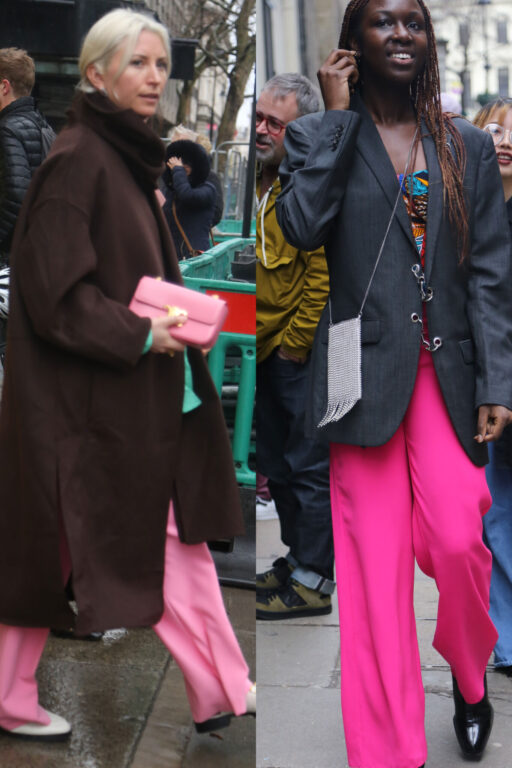 Fashion week in London Pink style